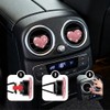 4PCS Heart-Shaped Car Vent Clips with Rhinestone, Automotive Air Fresheners