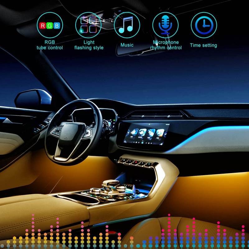 Car LED Interior Lighting DC5V USB Connection Car Charger Light