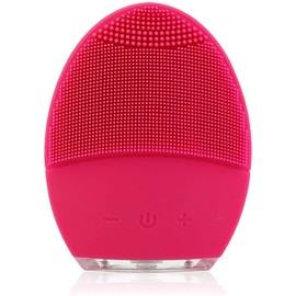 yunchi Sonic Facial Cleansing Brush YUNCHI Food Grade Silicone Waterproof Red WC02_R