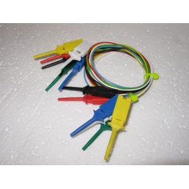 6pcs 6 Color Mini Smd Ic Test Hook Clip Grabber Jumper Wires & Interface Pins