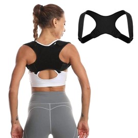 AWAVM Adjustable Back Support, Posture Corrector, Back Support, Cervical Spine Corrector, Back Posture Corrector, Back Support, Neck Support, Men and Women