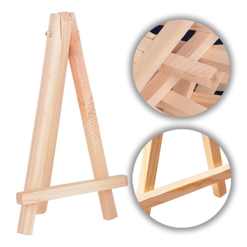 2 Pcs Mini Wooden Artist Triangle Easels Wooden Desktop Easel