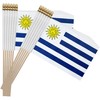 TSMD Uruguay Stick Flag Uruguayan Small Mini Hand Held Flags,5x8