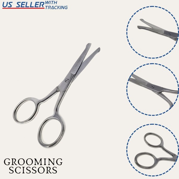HTI NOSE SCISSORS MOUSTACHE Mustache Scissors Hair Trimming Baby Grooming