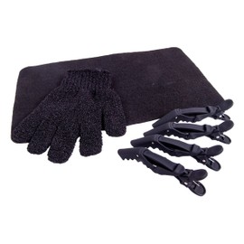 Heat Protection Glove, Black Heat proof Mat & 4 x Cloud 9 Clips For use with GHD & Cloud 9