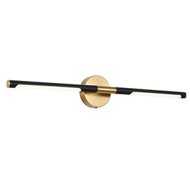 BONLICHT 30 Inch Bathroom Light Fixtures Black and Brushed Brass Modern Bar Vanity Lights 18W 350°Rotatable Dimmable 5CCT LED Bath Sconces Picture Lights Wall Mount Lamp for Paintings Above Mirror