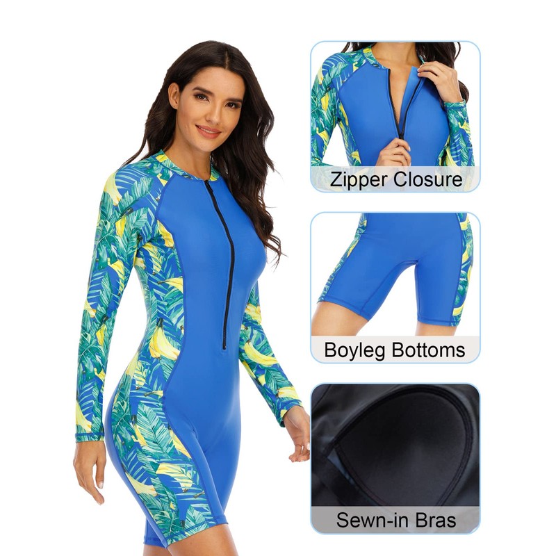 Halcurt Boyleg - Traje de baño Acolchado de una Pieza