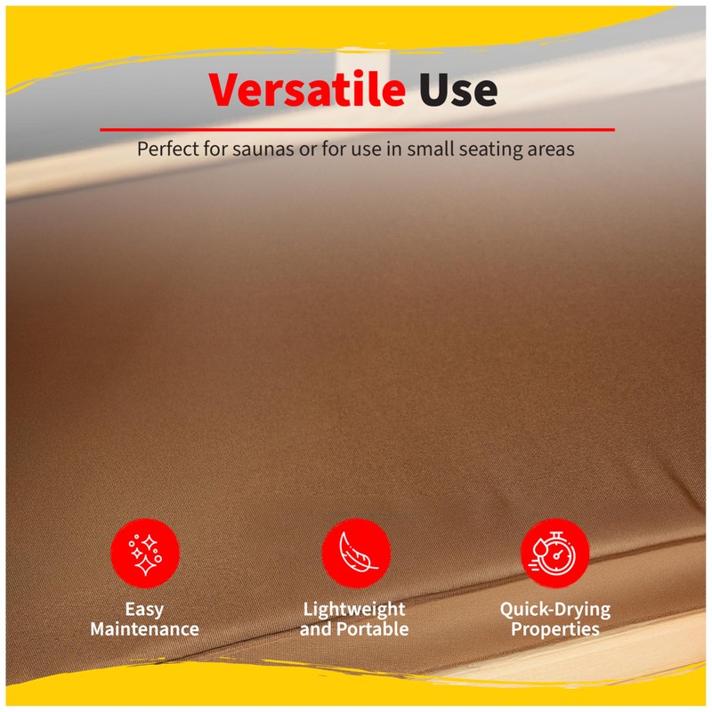 Blue Wave Seat Cushion for 2-Person Sauna - Brown