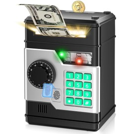 Money Box for Children 3-12 Years, Electronic Money Box for Children, ATM Money Box for Boys and Girls, Birthday Gifts for Children, Rose Gold