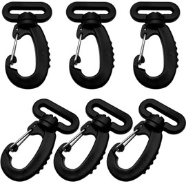LiteTour 38mm Heavy-Duty Plastic Swivel Snap Hook Clip, Secure Webbing Buckle with 360° Rotation, Ideal for Luggage Straps, Backpack Repair, Dog Leashes, Tactical Gear, Outdoor Camping & DIY Projects