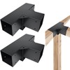 DEVALLEY 4-Way Pergola Brackets Kit, DIY Right Corner Woodwork Brackets