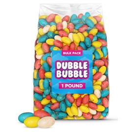 Bubble Gum Egg Candy 1 Pound Bulk Bag - Assorted Fruit Flavored Egg-Shaped Chewing Gum For Party Treats & Colorful Candy Buffets - Approx 105 Pieces