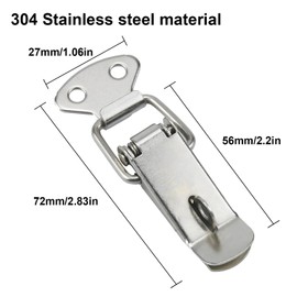 Generic 4 Pack Spring Loaded Toggle Latch Catch, Stainless Steel Spring Loaded Toggle Latch, Spring Loaded Toggle Lock Clasp Buckle Latch