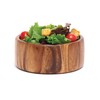 Lipper International Acacia Straight-Side Serving Bowl for Fruits or Salads,