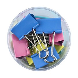 HAND® CS-1651B 2" Extra Large Colourful Foldback Bull Paper Clips for Home, School and Office - 51 mm - Pack of 12