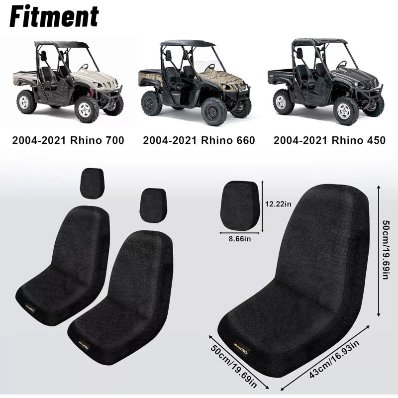 MOMIRAC UTV Seat Cover Replacement for Yamaha Rhino 700 660