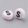 Handicraft Emporium Flat Round Alphabet Acrylic Beads | Approx 20g