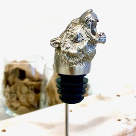 Tiger Head Wine Pourer & Aerator. A Heavy Duty Stainless Steel Wine Pourer that Aerates as it Pours.