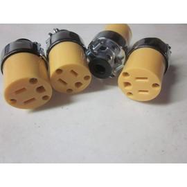 4pc FEMALE REPLACEMENT EXTENSION CORD ELECTRICAL WIRE REPAIR PLUG ENDS 15A 125V