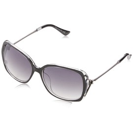 TAHARI Women's Th724 Oval UV Protective Rhinestone Metal Temple Women s Sunglasses Wear Year Round Elegant Gifts for Wo, Black, 60 mm US