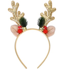 Christmas Headbands Christmas Glitter Elk Antlers Christmas Trees Hair Bands Holiday Party Accessory for Women Girls