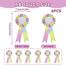 LINGJIA Pack of 6 hobby horse accessories, hobby horse rosette knots, horse accessories, winner bow, medals, competitions, suitable for sporting events