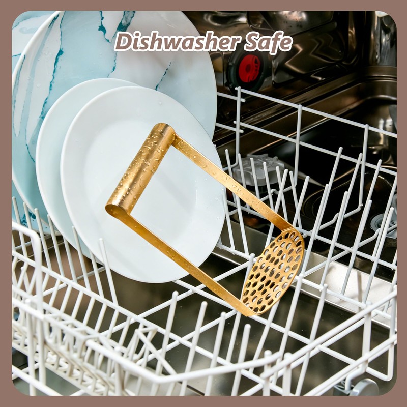 Stainless Steel Potato Masher,Dishwasher Safe Food Masher for Potato, Avocado,