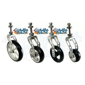 Wheelchairparts.Net SILVER ALUMINUM CASTER FORK ASSEMBLY WITH WHEELS. CHOOSE YOUR WHEEL SIZE - Silver Fork With 6x1.4 Silver Wheel