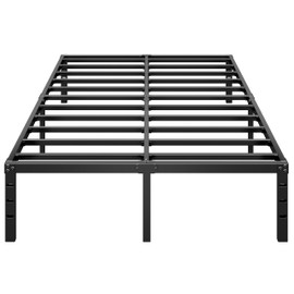 HLIPHA Metal Platform Bed Frame 18 Inch Tall Bed No Box Spring Needed,King Size Bed with Heavy Duty Strong Support Slats,Easy to Assemble,Black