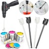 4Pcs Resin Mixer Paddles,Epoxy Mixer Attachment for Drill,1/4" Drill Reusable
