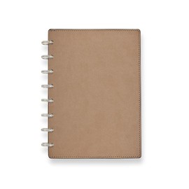 Levenger Circa Modern Sliver Foldover NB, Junior-Taupe Discbound Notebook