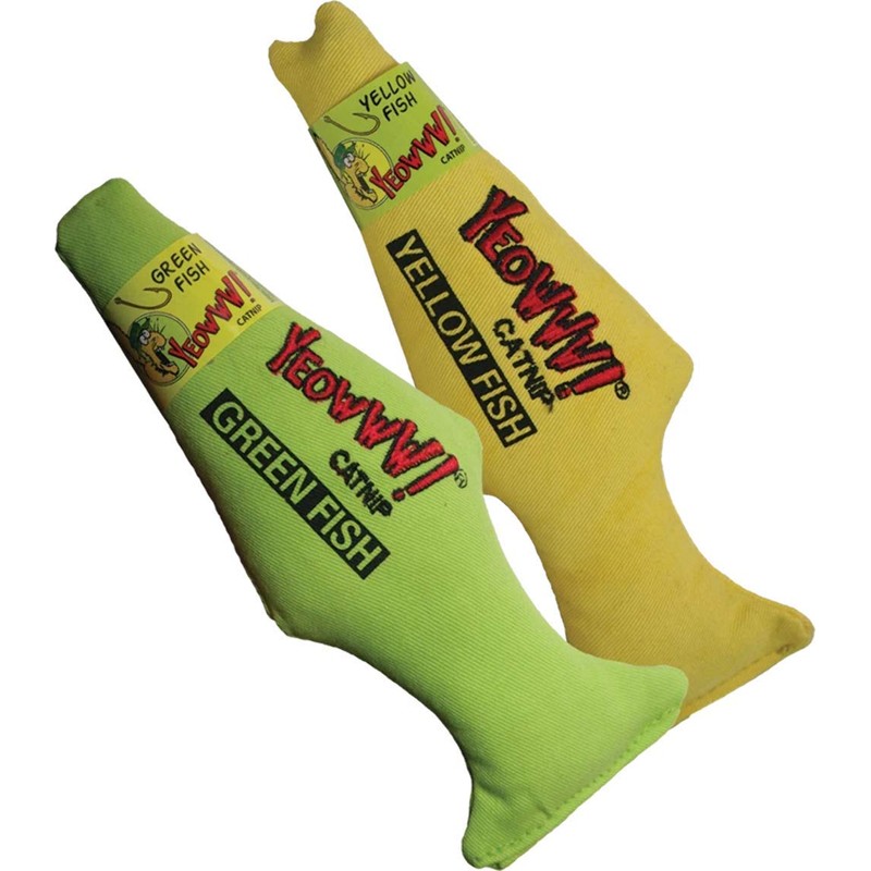 Yeowww! Catnip Toy, Yellow Fish