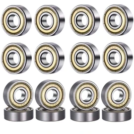 608 ZZ Ball Bearings(10PCS), 608ZZ Metal Double Shielded Miniature Deep Groove Skateboard Ball Bearings (8mm x 22mm x 7mm)