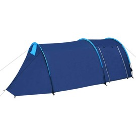 FAMIROSA Waterproof Camping Tent 4 People Navy Blue/Light Blue Blue 5.06 lbs