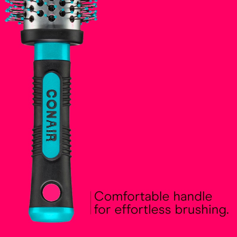 Conair Grip & Style Round Brush, Nylon Bristle Hair Brush