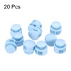 sourcing map 20pcs Plastic Cord Locks Double Hole Spring Toggle