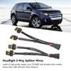 Headlight 2 Way Splitter Cable Socket Harness Male to Female