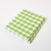 HOMESCAPES Green Table Cloth, Cotton Gingham Tablecloth, Rectangular Block Check,