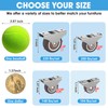 1.5 Inch Fixed Caster Wheels Low Profile Rubber Casters for