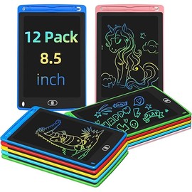 12 Pack LCD Writing Tablet for Kids, 8.5 Inch Colorful Doodle Board Drawing Tablet, Erasable Doodle Pad for Toddlers, Educational Learning Toys Birthday Gifts for Boys Girls Age 3 4 5 6 7 8
