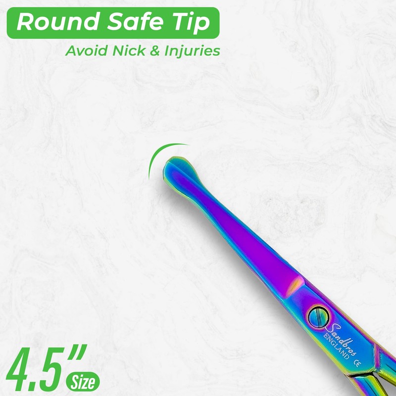 Pet Grooming Scissors with Round Tip & Big Finger Holes