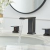 Bathfinesse Waterfall Bathroom Vanity Sink Faucet 2 Handle 3 Hole
