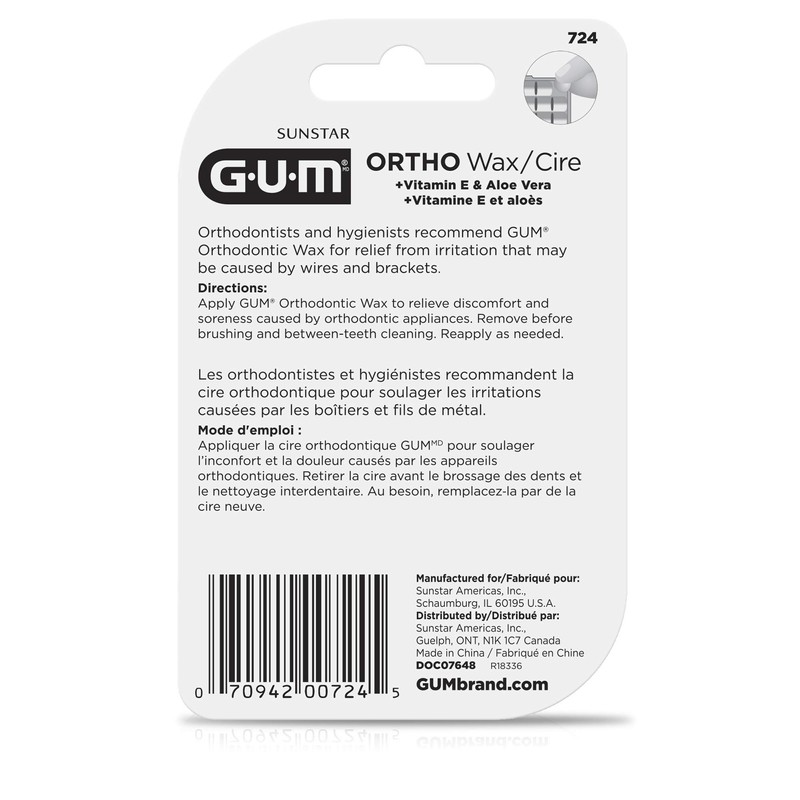 G-U-M Ortho Wax, Mint - Each, Pack of 3