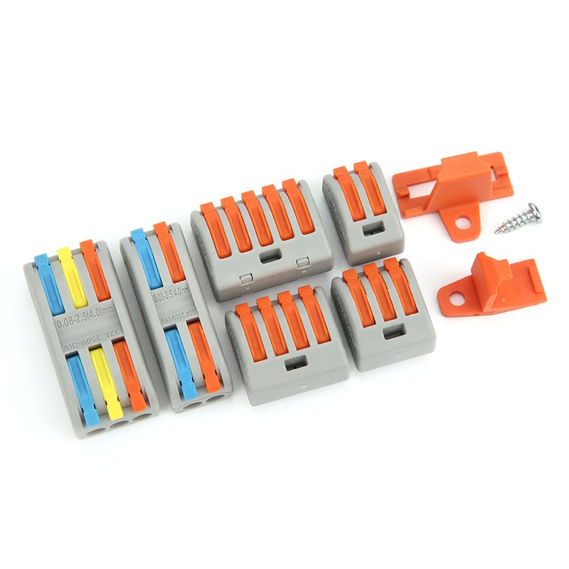 82Pcs Wiring Connector Conductor PCT Colorful Connecting Terminals with Bracket