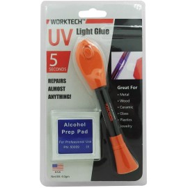 WorkTech Premium & NON-TOXIC  5-Second UV Light Glue for Glass Ceramic Plastics