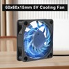 2Pcs 60mm Fan 2.36in USB Brushless Cooling DC 5V 60mm