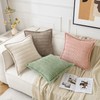 MIULEE Cream White Corduroy Decorative Throw Pillow Covers Pack of