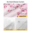 Kryntracorl Spring No Hooks Shower Curtain with Snap in Liner