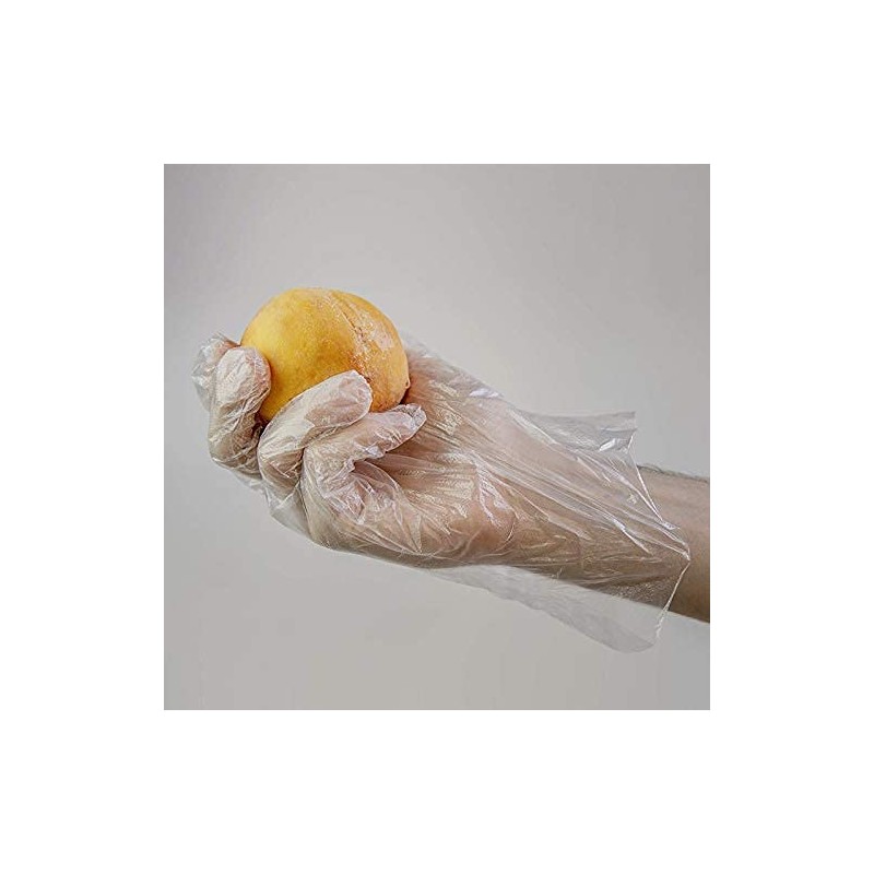 VIRSUS 500 Clear Disposable Polyethylene Gloves. Universal Disposable Food Cleaning