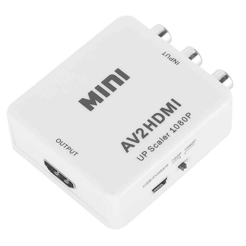 Video Audio Adapter, Flexible RCA to HDMI Converter HD for